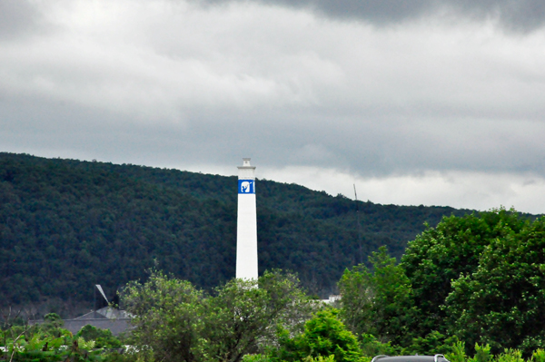Corning symbol on a tower